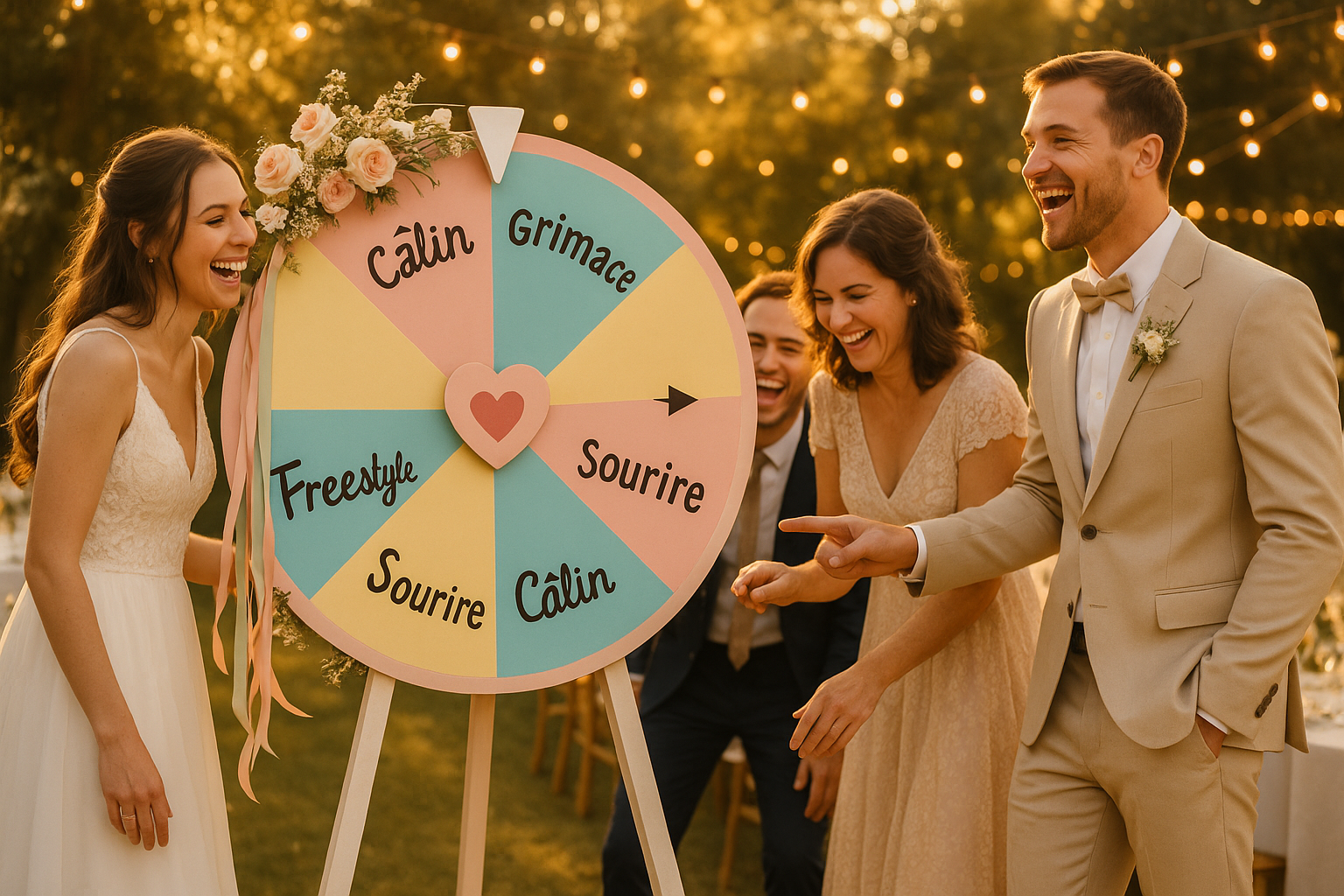 La roue de l’amour pour un mariage : une animation pétillante La roue de l’amour pour un mariage : une animation pétillante