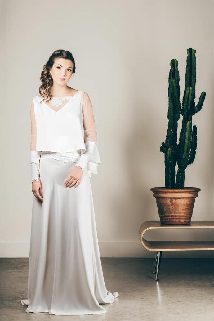 Les robes de mariée de Caroline Quesnel – Collection 2016 | Modèle : Patricia | Crédits: Olivier Ramonteu | Donne-moi ta main – Blog mariage