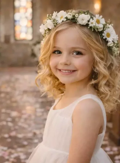 Coiffures de mariage pour enfants : styles confortables et adorables