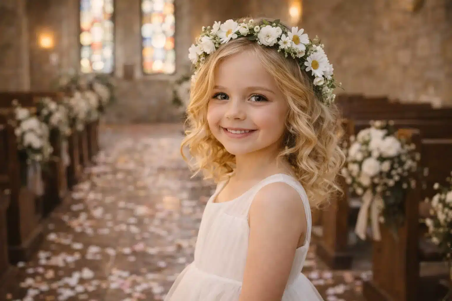 Coiffures de mariage pour enfants : styles confortables et adorables