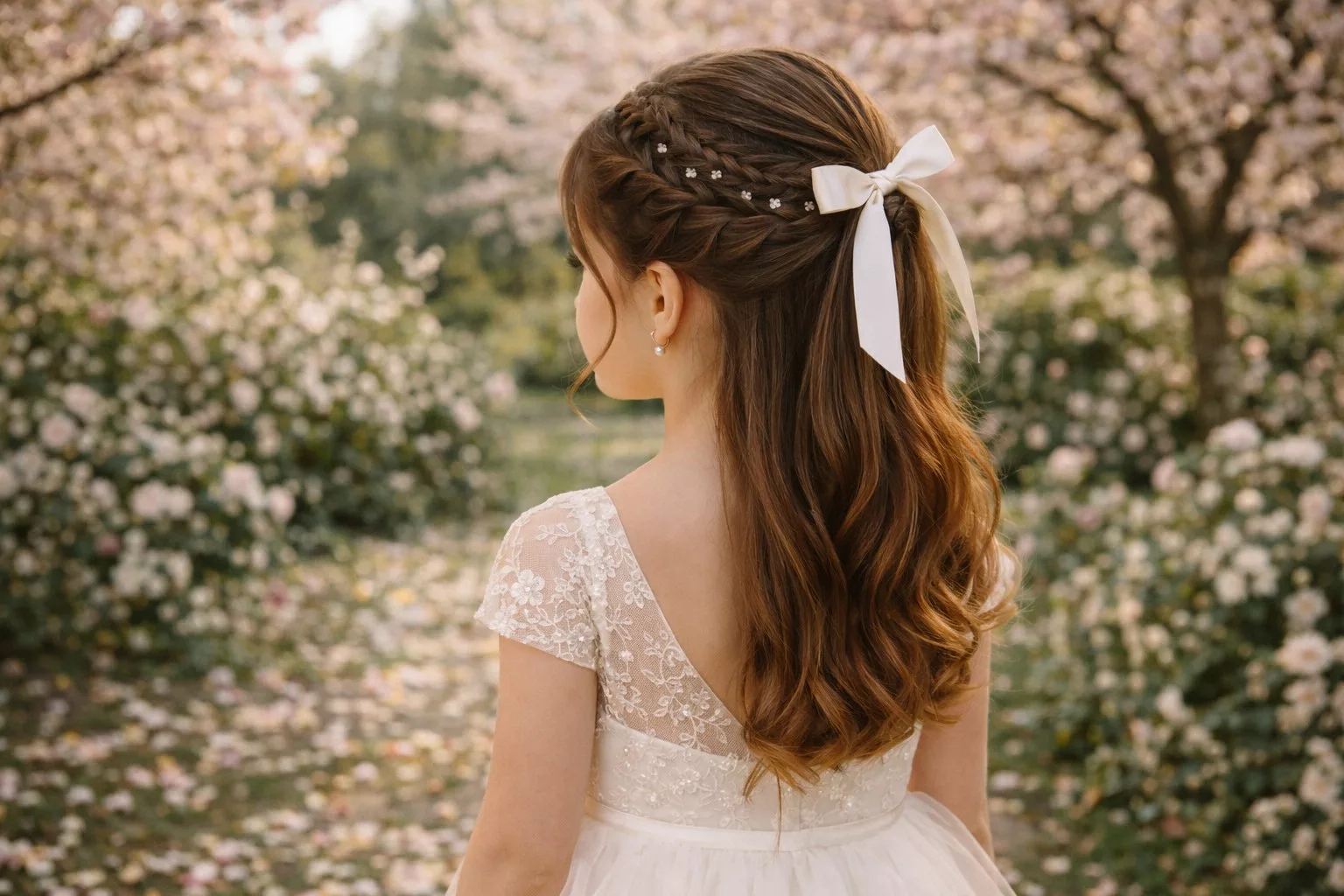 Accessoires cheveux enfant mariage - couronnes et rubans