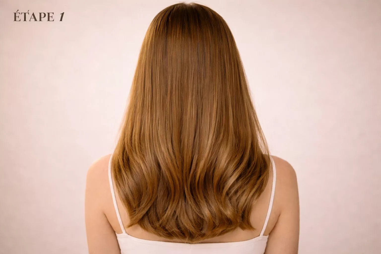 Tuto chignon bas mi-longs étape 1 : texturiser
