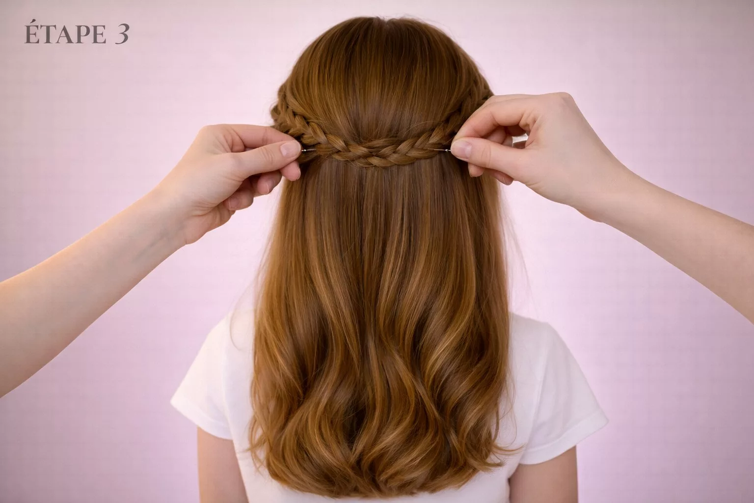 Tutoriel couronne de tresses étape 3 - assembler la couronne