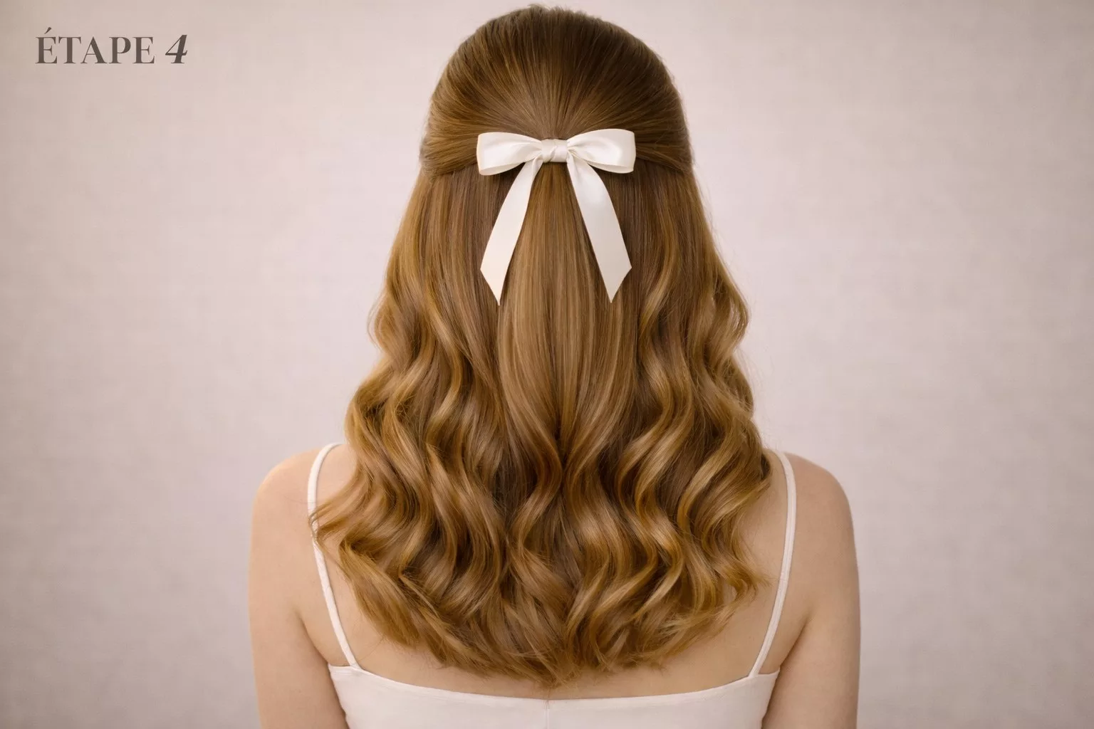 Tuto chignon bas mi-longs étape 4 : résultat final