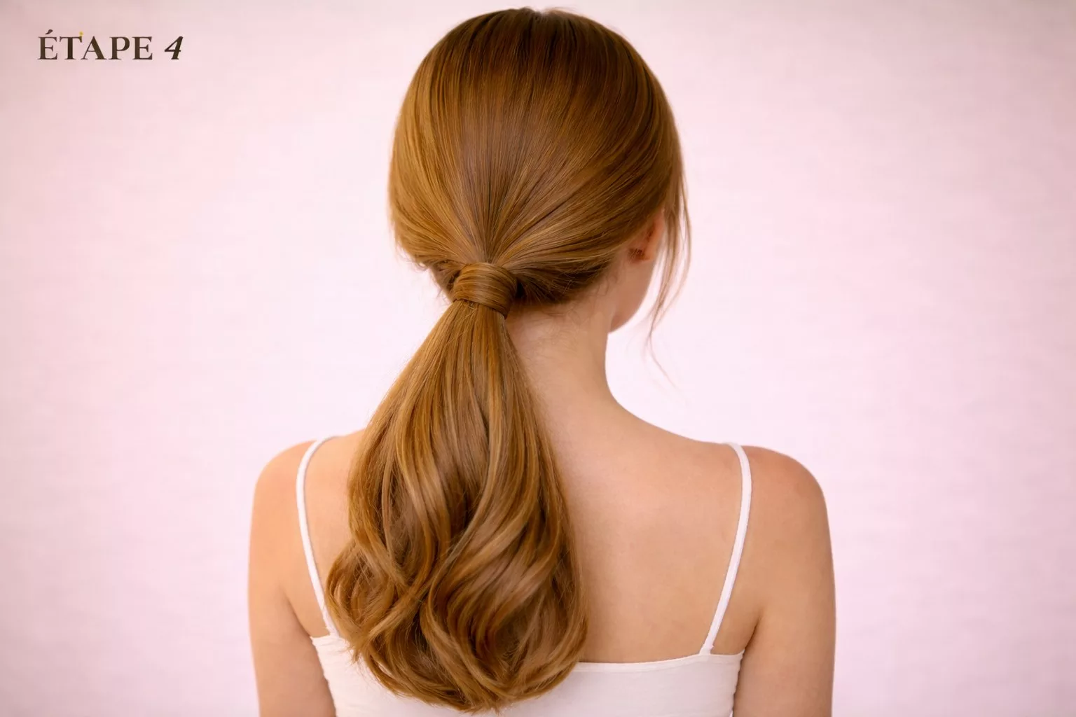 Finitions de la queue de cheval élégante