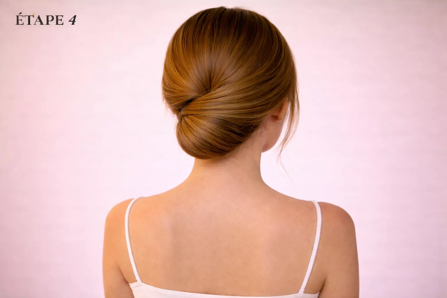 Finitions du chignon banane