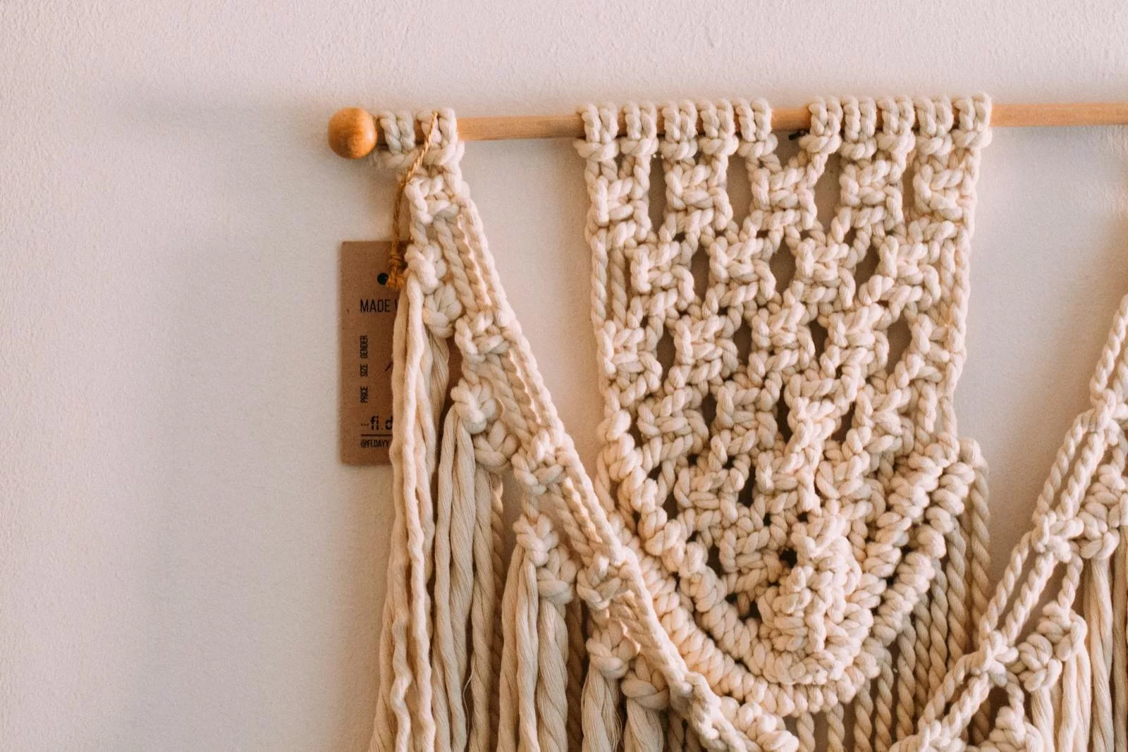 Suspension en macramé pour décoration de mariage bohème