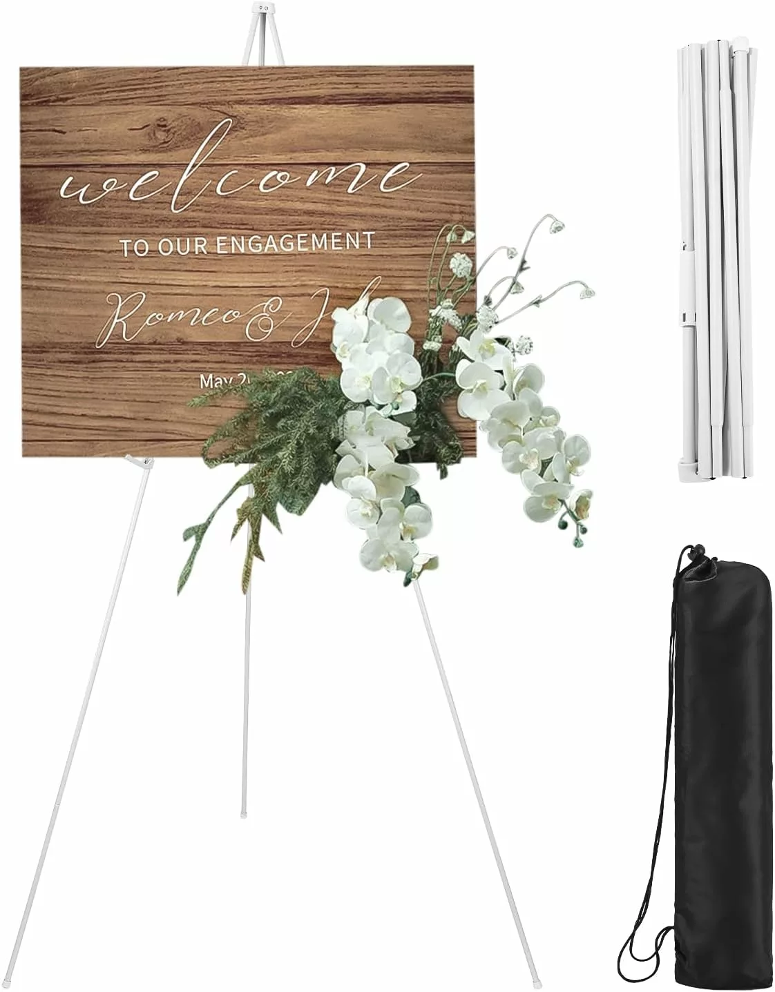 Chevalet d'artiste réglable et portable pour plan de table de mariage