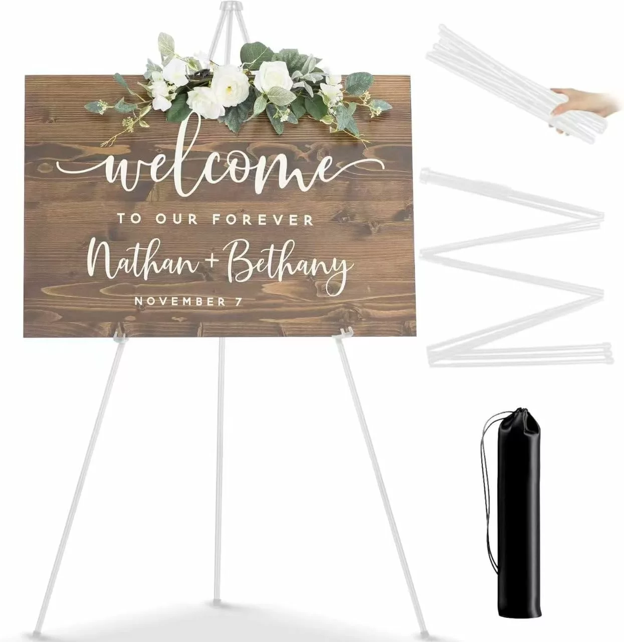 Chevalet ajustable télescopique PUWOWYE pour plan de table de mariage