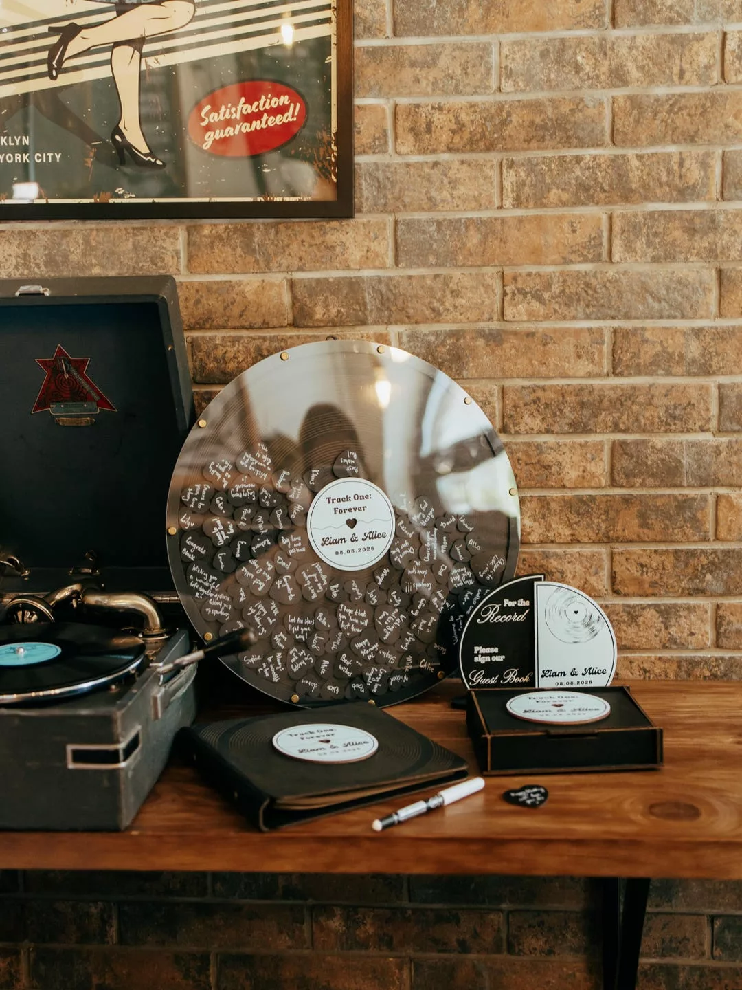 Livre d'or de mariage alternatif en disque vinyle - produit Etsy