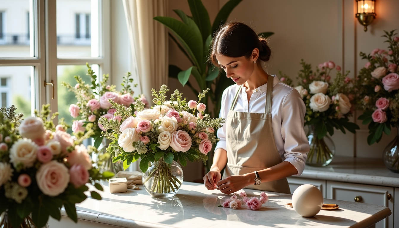 Illustration : expérience client est également au cœur de leur — fleuriste de luxe à paris : bien plus qu’un bouquet, une émotion sur-mesure