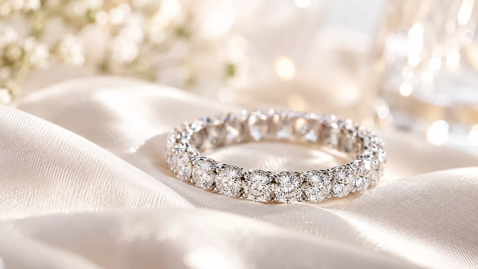 Bague de fiançailles pavée diamants