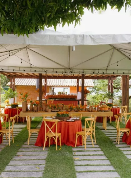 Décoration mariage terracotta